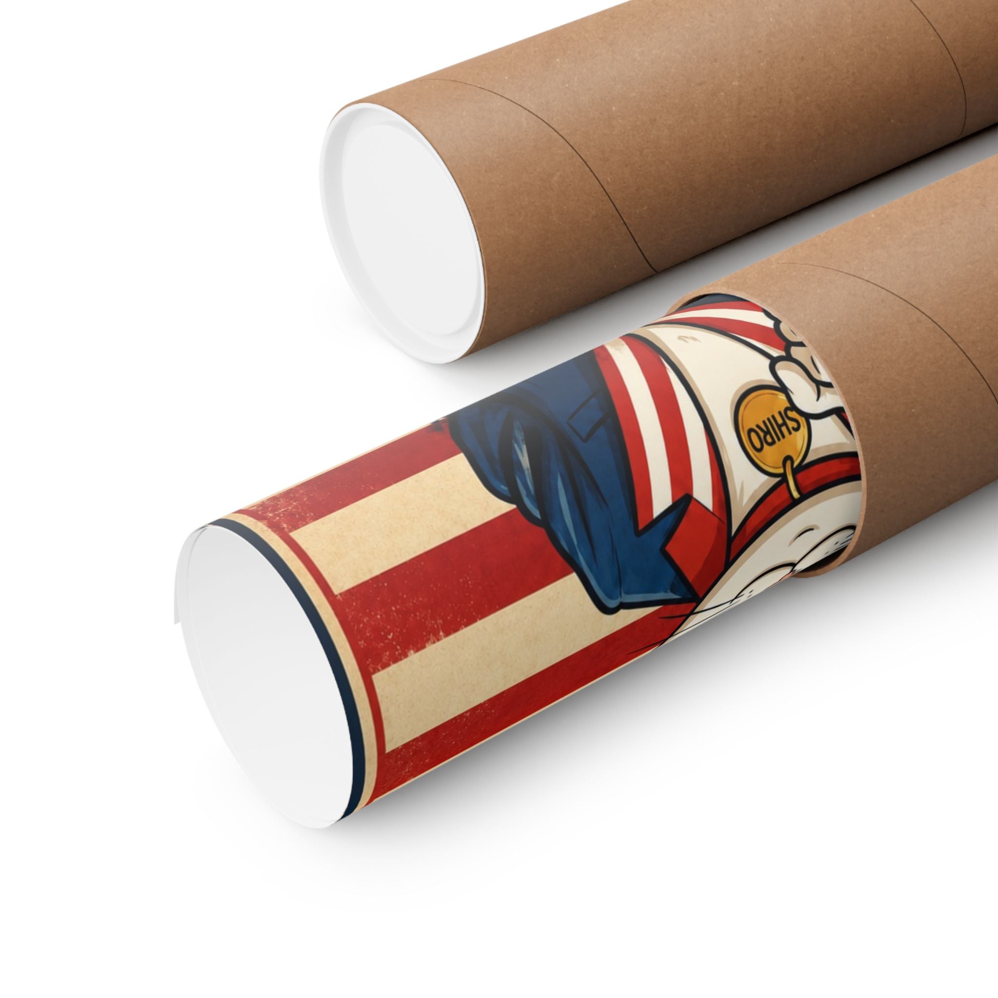 I Want You For The Shiro Army Matte Vertical Poster — Cute Patriotic Cat Recruitment Print